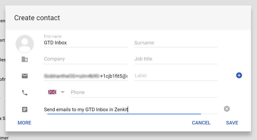 how to add a new contact to Google Contacts