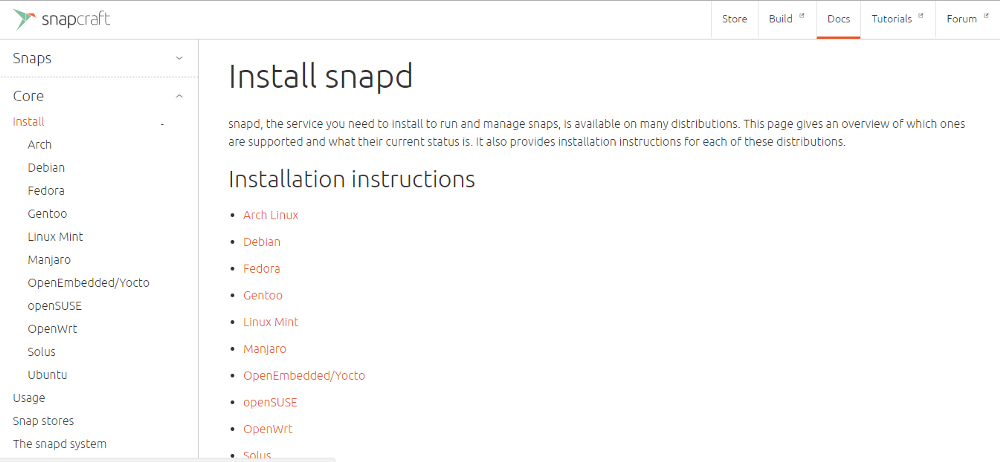Snapcraft installation instructions