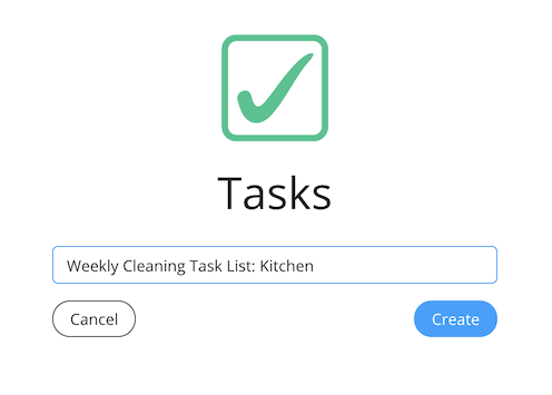 Zenkit task list template