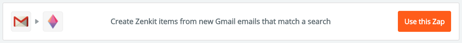 create new items from gmail zap